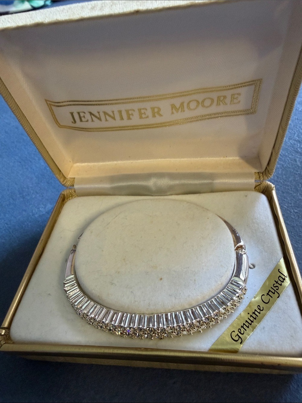 Vintage Jennifer Moore Crystal Rhinestone Silver Tone Bracelet,NIB - Picture 12 of 16